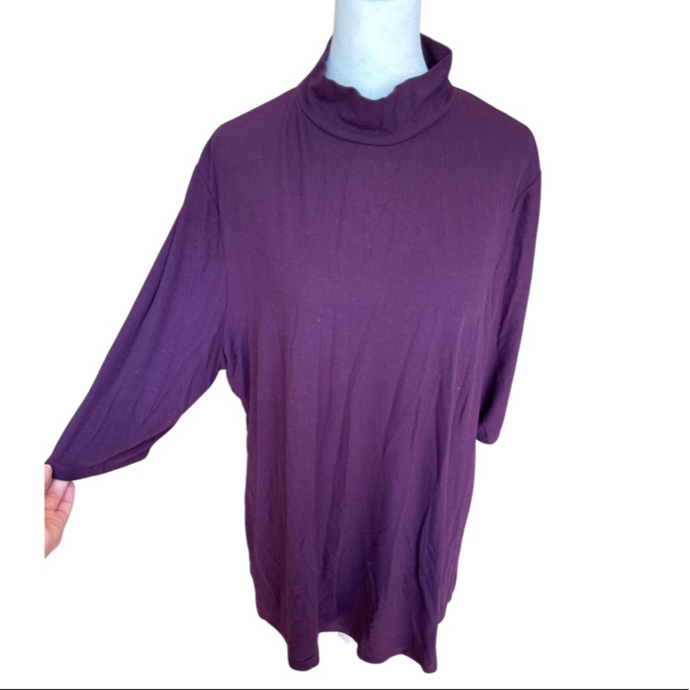 Lane Bryant purple long top with turtle neck collar 18/20